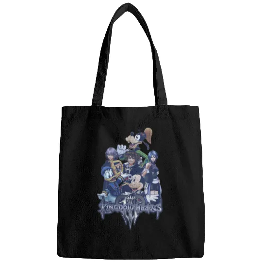 Disney Kingdom Hearts Vintage Distressed Group Shot Mickey V-Neck Bags