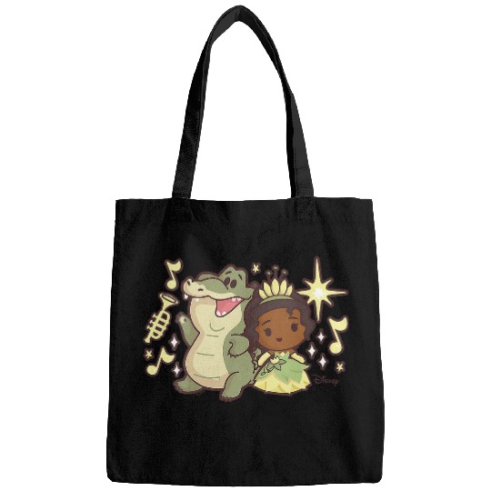 Womens Disney Princess - Tiana and Louis The Alligator V-Neck Bags