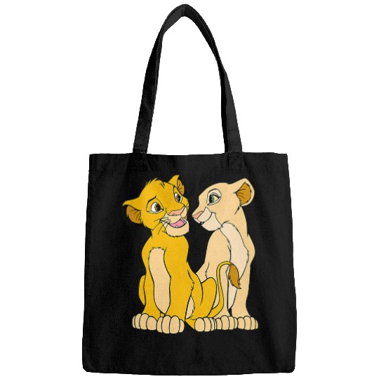 Womens Disney The Lion King Cute Simba Nala Big Chest Portraits V-Neck Bags
