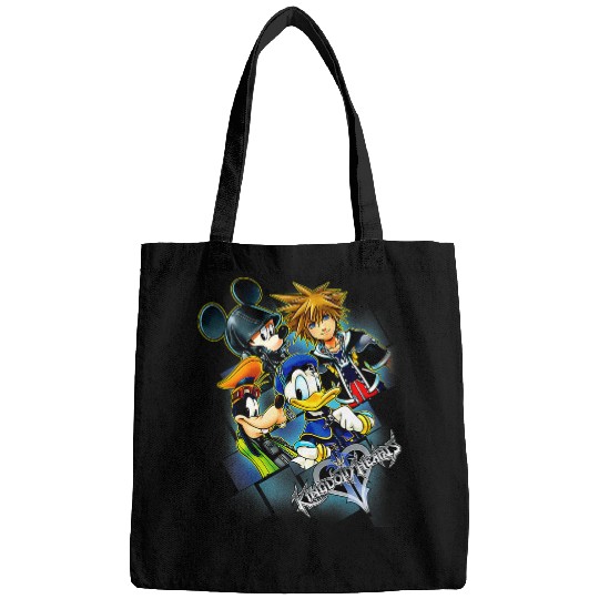 Disney Kingdom Hearts Donald Mickey Goofy Sora Group Grid Premium Bags