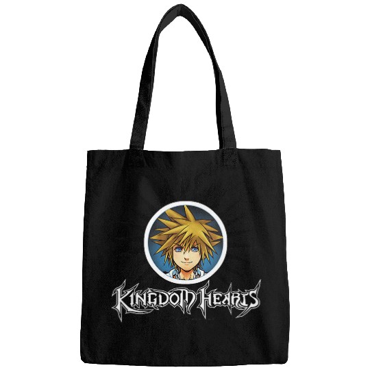 Disney Kingdom Hearts Sora Sunburst Center Icon & Logo V-Neck Bags