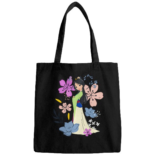 Disney Mulan Sweet Kawaii Floral Watercolor Princess Sketch Bags