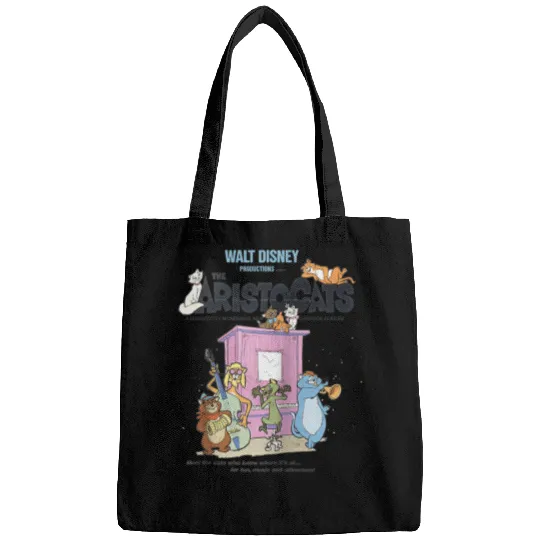 Disney The Aristocats Cats Playing Piano Raglan  Tee Bags