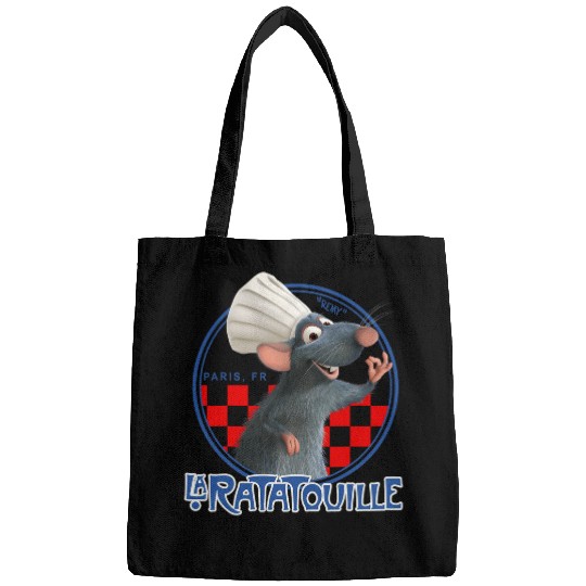 Disney Pixar Ratatouille Remy Chef Hat Portrait Graphic Tee Bags
