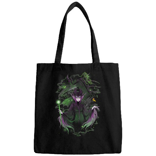 Womens Disney Sleeping Beauty Maleficent Anime Style Portrait V-Neck Bags