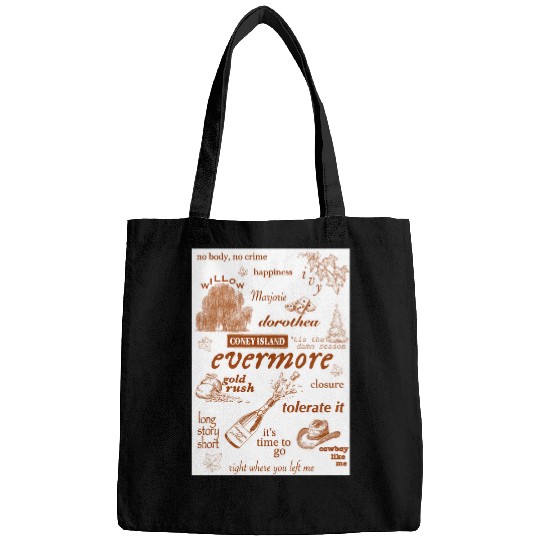 Evermore Tayl0r Swift print Bags