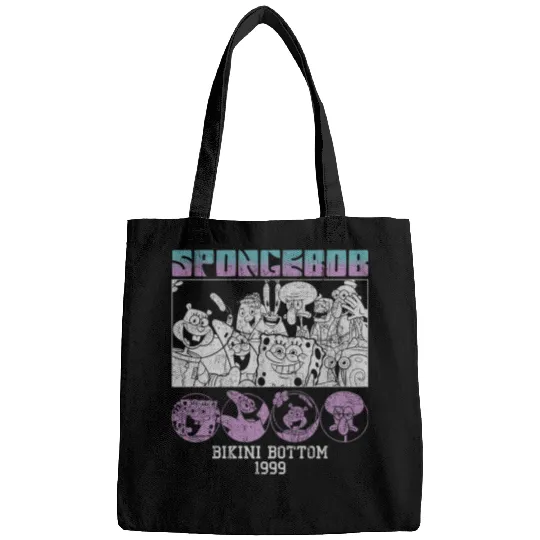 SpongeBob SquarePants Vintage Bikini Bottom Group Poster  : Bobs Burgers Family Shirt, Bobs Burgers Vintage Bags