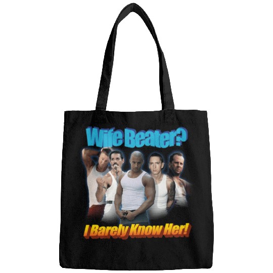 Wife Beater I Barely Know Her Parody Tee  1: Bobs Burgers Family Shirt, Bobs Burgers Vintage Bags