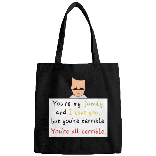 Youre All Terrible  : Bobs Burgers Family Shirt, Bobs Burgers Vintage Bags