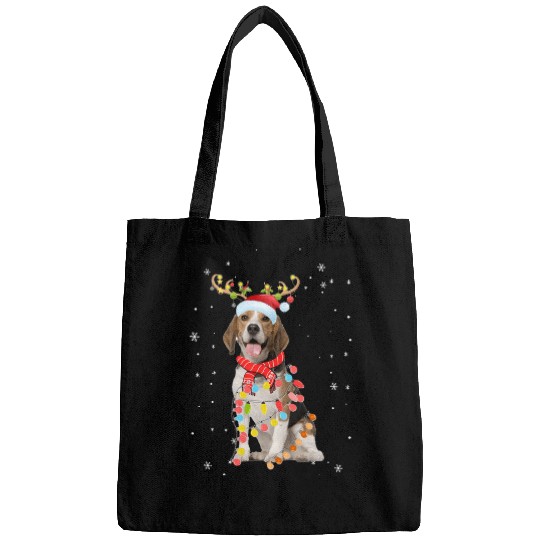 Funny Beagle Christmas Tree Santa Reindeer Pajamas  : Bobs Burgers Family Shirt, Bobs Burgers Vintage Bags