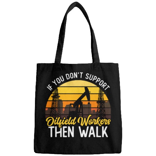Roughneck Oil Pump Oil Drilling Rig Funny Oilfield Worker Bags