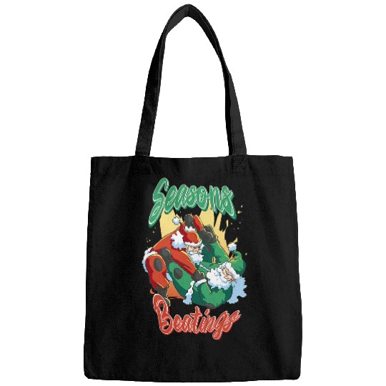 Two Santas Brazilian Jiu Jitsu BJJ Seasons Beatings Bags