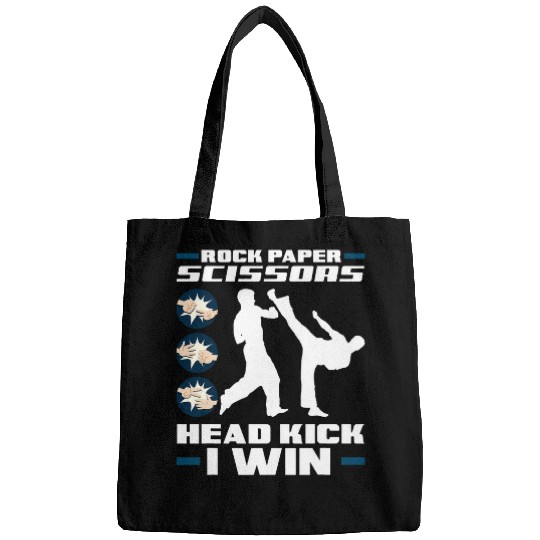 Taekwondo Lover Rock Paper Scissors Funny Taekwondo Bags