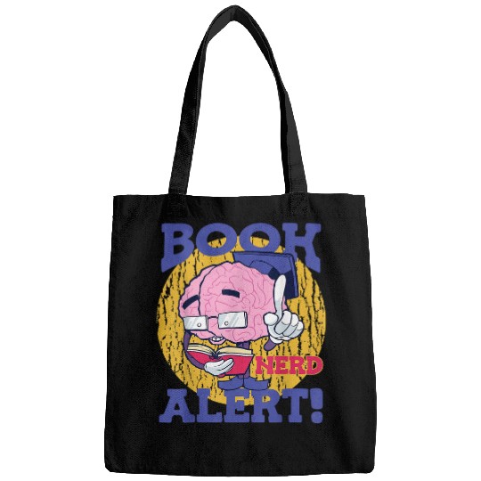 Book Nerd Alert Brain Reader Bookworm World Book Day Bags