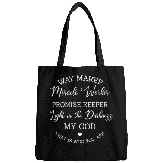Way Maker Miracle Worker Bible Christian Inspirational Bags