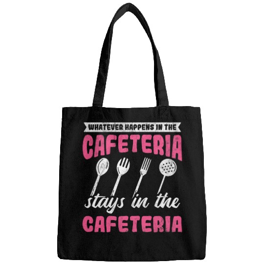 Womens Whatever Happens Stays Cafeteria Lady Lunch Lady Bags