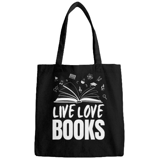 Book Reading Book Lover Reading Teacher Live Love Books Bags