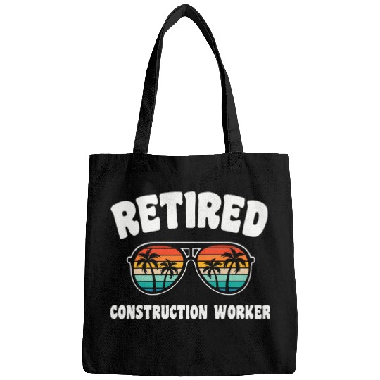 Retired Construction Worker Funny Retirement Congratulations Bags