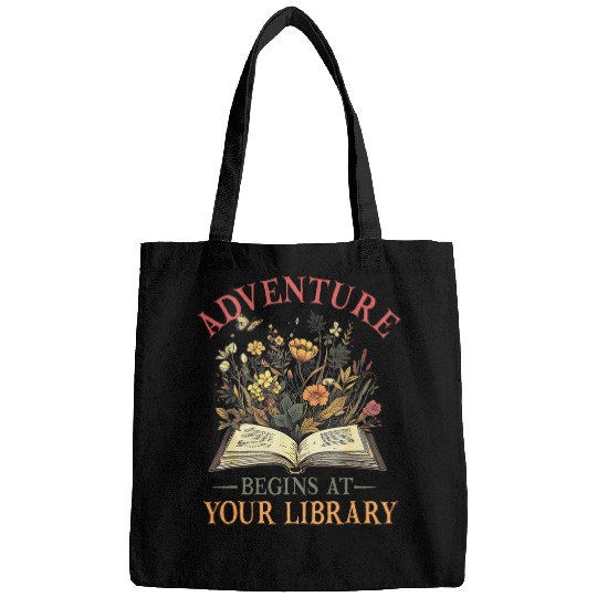 Adventure Begins At Your Library Summer Reading 2024 Flowers 1 Bags