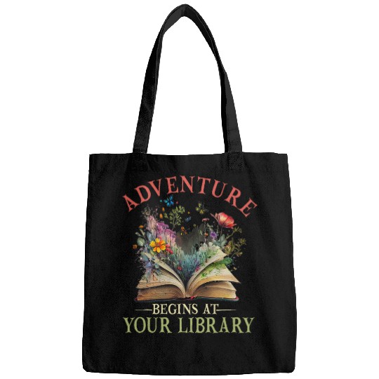 Adventure Begins At Your Library Summer Reading 2024 Flowers Bags