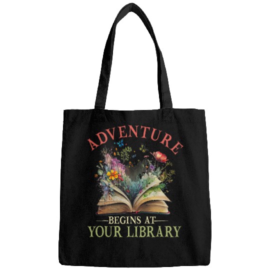 Adventure Begins At Your Library Summer Reading 2024 Flowers Bags