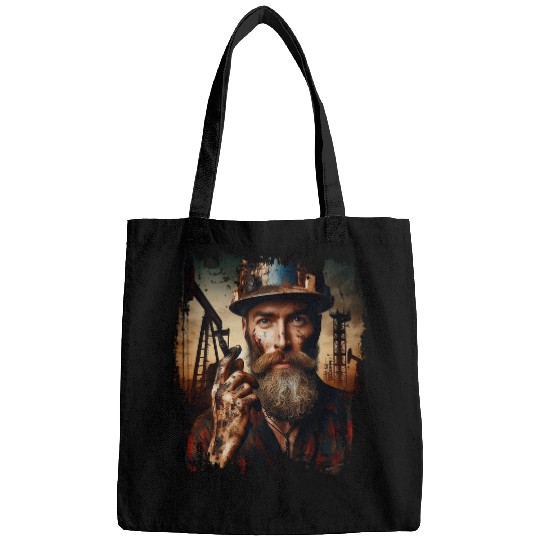 Roughneck Art Oil Field Men Oilfield Trash Oil Rig Worker Bags