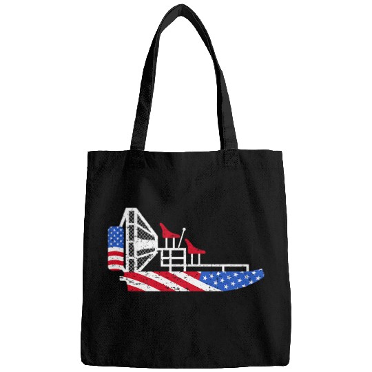 Airboat 4th of July USA Flag Swamp Boat Fanboat Patriotic Bags
