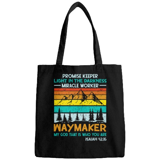 Waymaker Promise Keeper Miracle Worker Retro Christian Bags
