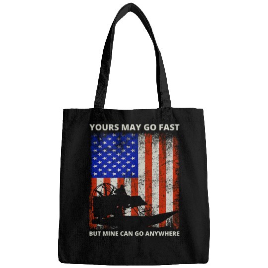 American Flag USA Airboat Fanboat Airboating Swamp boat Bags