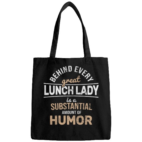 Womens Substantisal Humor Behind Every Cafeteria Lady Lunch Lady 1 Bags