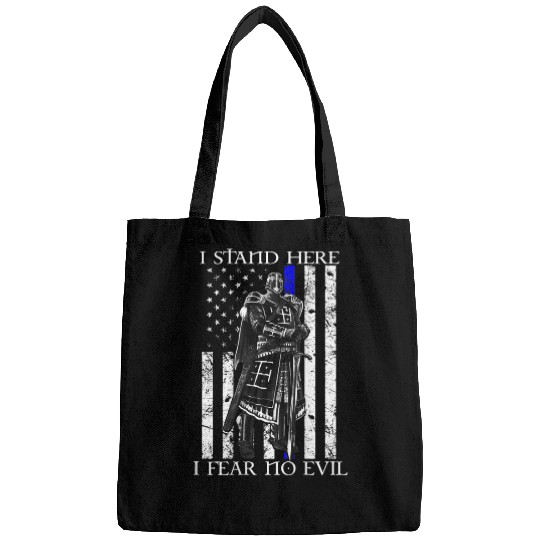 I Stand Here I Fear No EVil Crusader Knight Templar Bags