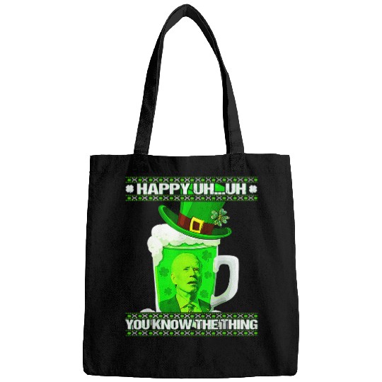 Happy Uh You Know The Thing Joe Biden Ugly St Patricks Day Bags