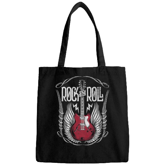 Guitarist Distressed vintages Retro 80s Rock Roll Music Guitar Wings 2 Guitar Bags