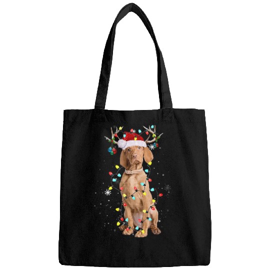 Dog Vizsla Santa Vizsla Reindeer Light Christmas108 Bags