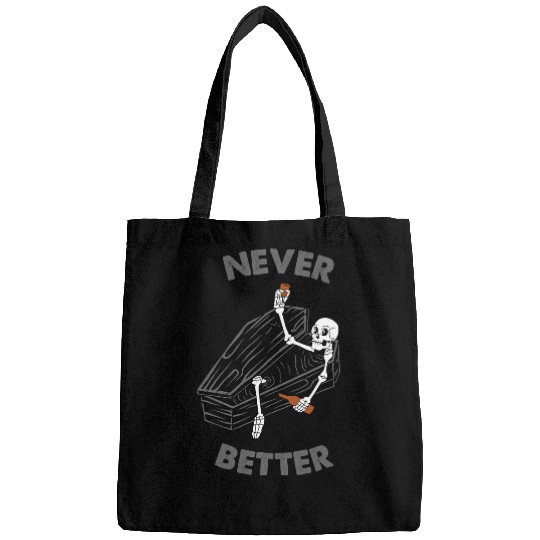 Beer Never Better Goth Coffin Pastel Casket Beer Skeletons Lover 637 Bags