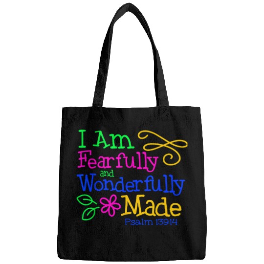 I Am Fearfully Wonderfully Made Psalm 13914 Colorful Bags