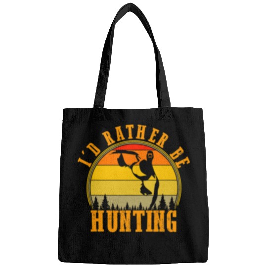 Ducks Quack Id Rather Be Hunting Funny Waterfowl Duck Hunter 96 Duckie Ducks Bags
