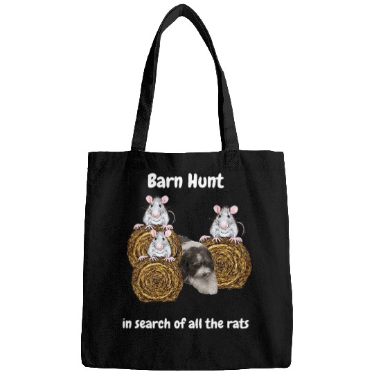 Dog Rat Terrier Funny Barn Hunt in search of all rats with Tibetan Terrier Bags