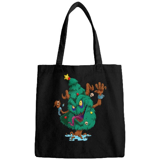 Evil Christmas Tree Scary Zombie xmass Tree Krampus Kids Bags