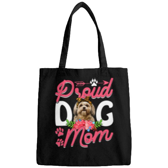 Cute Proud Shih Tzu Dog Mom Funny Mothers Day Bags