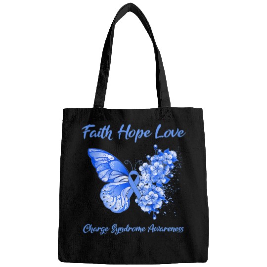Charge Syndromes Warrior Butterfly Faith Hope Love Charge Syndromes Awareness Bags