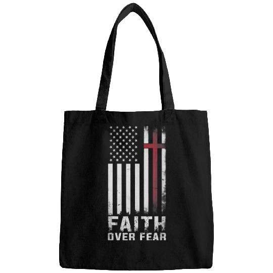 Christian USA Flag American Flag Faith Over Fear Prayer 33 Bags