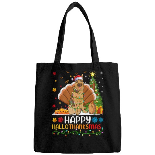Dog Lover Funny Happy Belgian Malinois Dog HelloThanksMas Bags