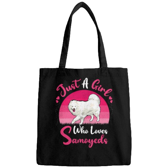 Dog Samoyed vintages Samoyed Dog Lover Just A Girl Who Loves Samoyeds Bags