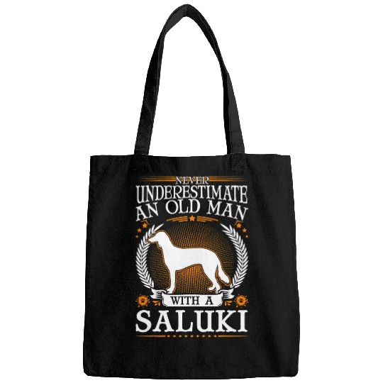 Dog Grayhound Mens Saluki Old Man Persian Greyhound Saluki Bags