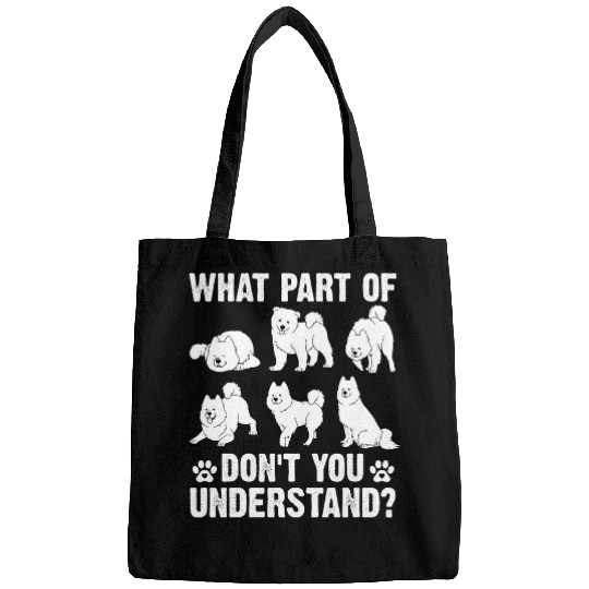 Dog Samoyed Funny Samoyed Character for Dog Owner Bags