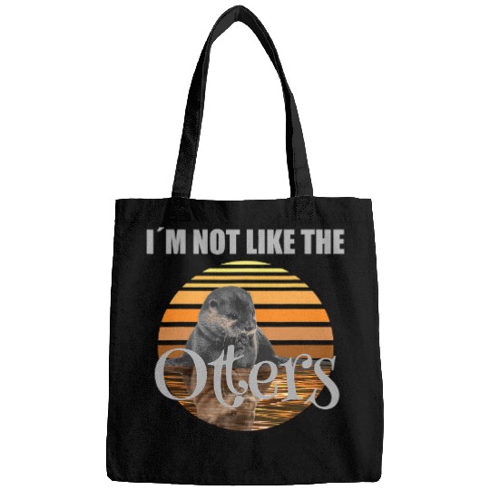 Otters Cute sea otter retro vintages otter otter motif Bags