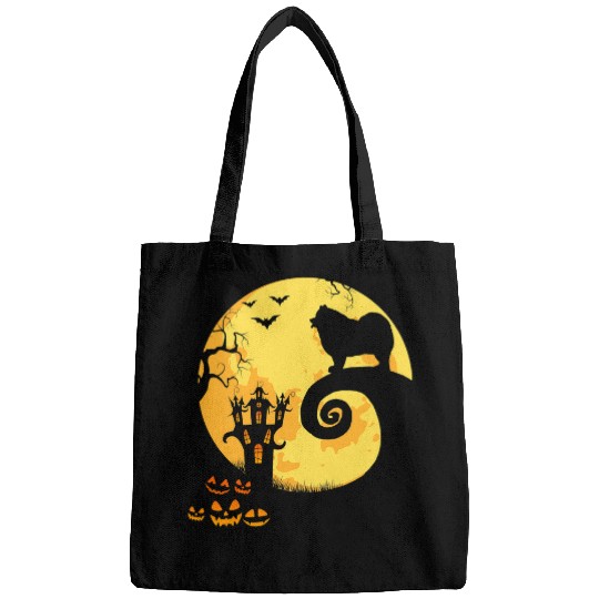 Dog Samoyed Funny Samoyed And Moon Halloween Costume Bags