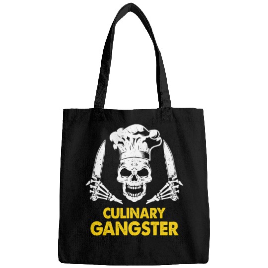 Skeletons Skulls Chef Culinary Gangster Men Women Cook Skull Cooking knifes Skull Bags