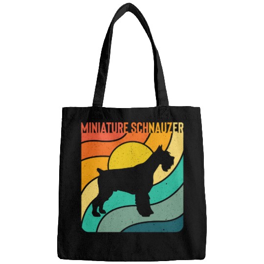Dog Schnauzer Miniature Schnauzer Dog vintages Pet Lover Bags